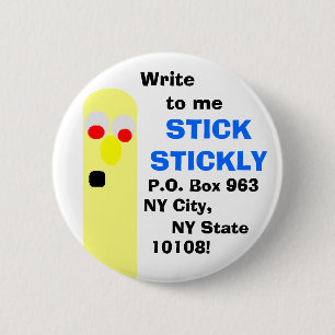 Badge Rond 5 Cm Bouton de Stickly de bâton