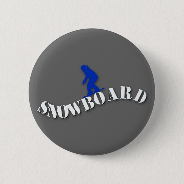 Badge Rond 5 Cm Bouton de surf des neiges (Devant)
