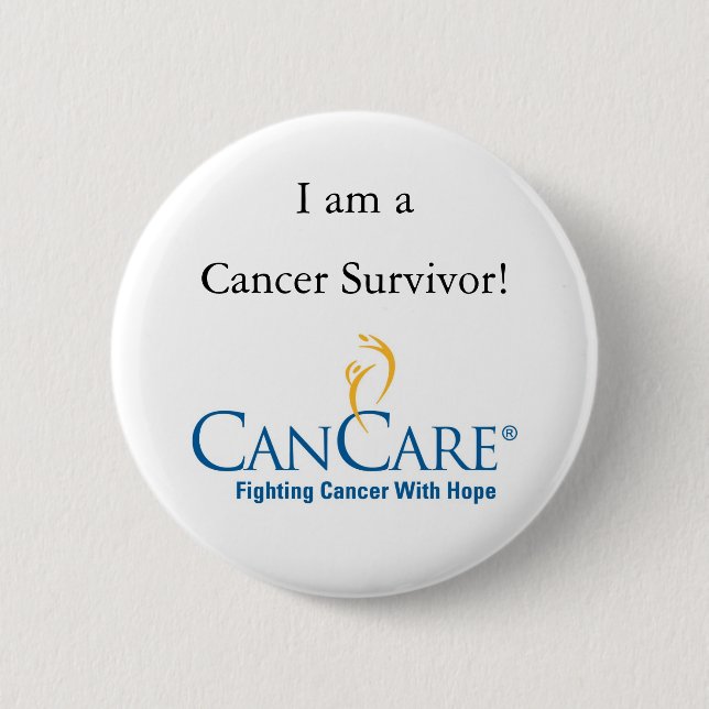 Badge Rond 5 Cm Bouton de survivant de Cancer (Devant)