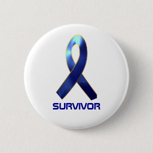 BADGE ROND 5 CM BOUTON DE SURVIVANT DE CANCER DE LA PROSTATE
