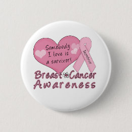 Badge Rond 5 Cm Bouton de survivant de cancer du sein
