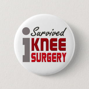 Badge Rond 5 Cm Bouton de survivant de chirurgie de genou