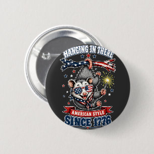 Badge Rond 5 Cm Bouton de suspension d'opossum du 14 juillet