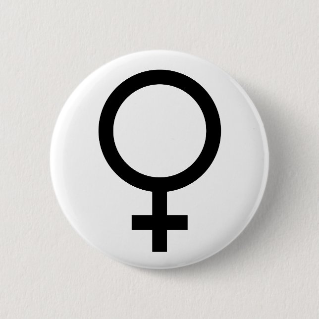 Badge Rond 5 Cm Bouton de symbole de femme (Devant)
