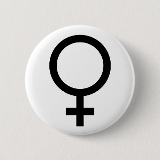 Badge Rond 5 Cm Bouton de symbole de femme