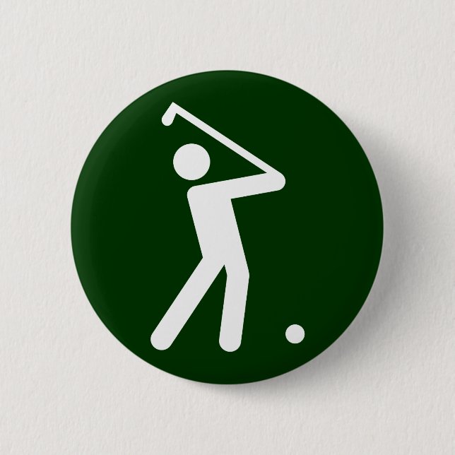 Badge Rond 5 Cm Bouton de symbole de golf (Devant)