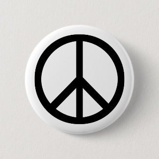 Badge Rond 5 Cm Bouton de symbole de paix (lourd)
