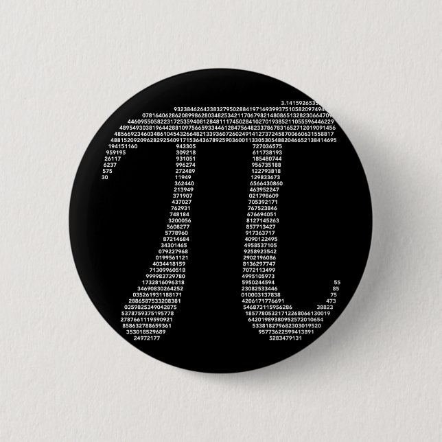 Badge Rond 5 Cm Bouton de symbole de pi (Devant)