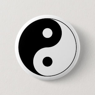 Badge Rond 5 Cm Bouton de symbole de Yin Yang