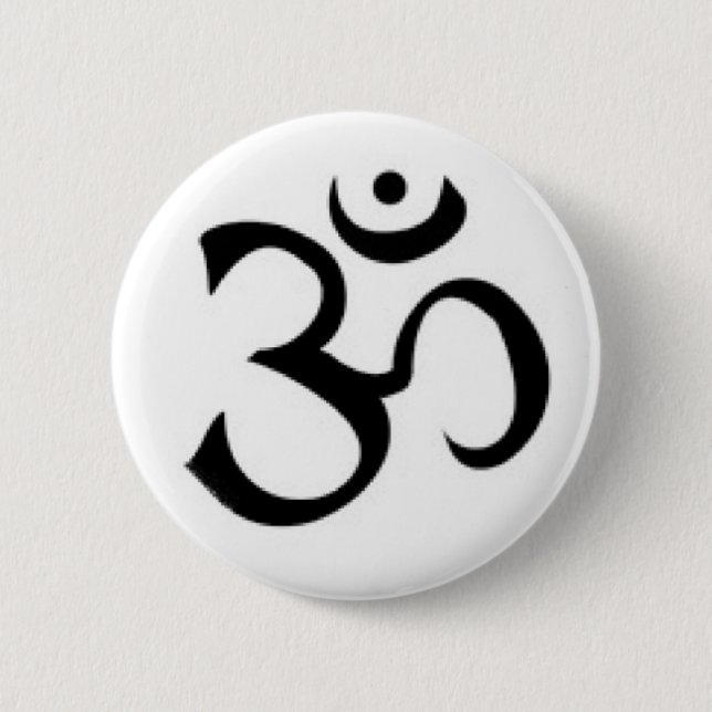 Badge Rond 5 Cm Bouton de symbole d'ohm (Devant)