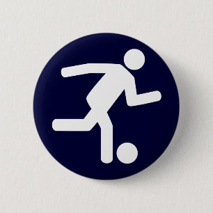 Badge Rond 5 Cm Bouton de symbole du football du football