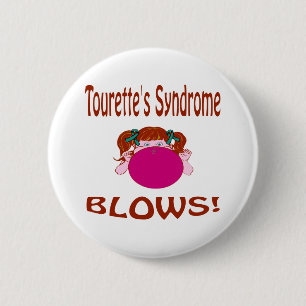 Badge Rond 5 Cm Bouton de syndrome de la Tourette de coups
