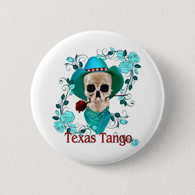 Badge Rond 5 Cm Bouton de tango du Texas (Devant)