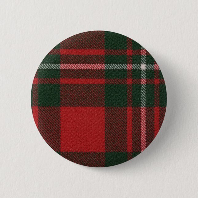 Badge Rond 5 Cm Bouton de tartan de Gregor de clan (Devant)