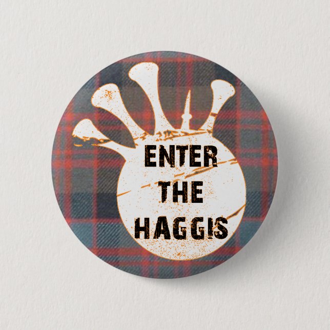 BADGE ROND 5 CM BOUTON DE TARTAN DE MACDONALD (Devant)