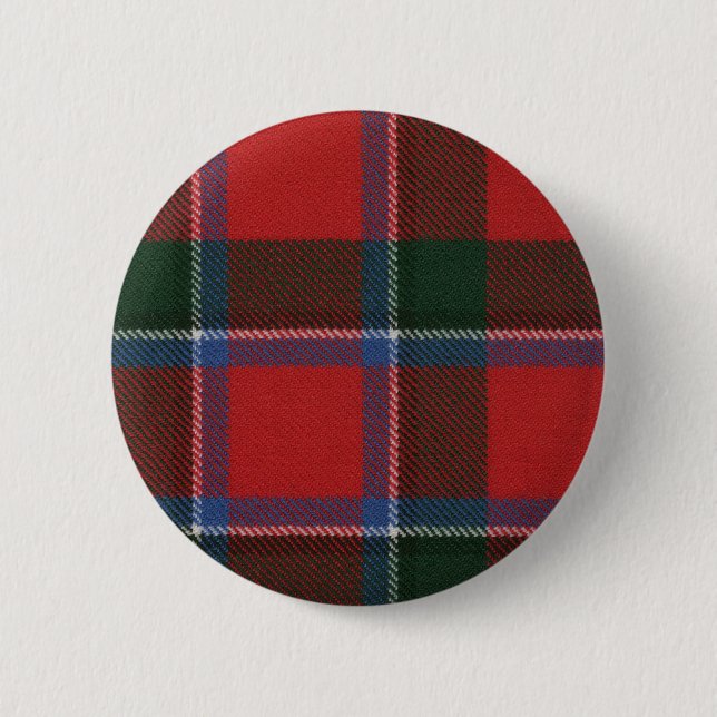Badge Rond 5 Cm Bouton de tartan de Sinclair de clan (Devant)