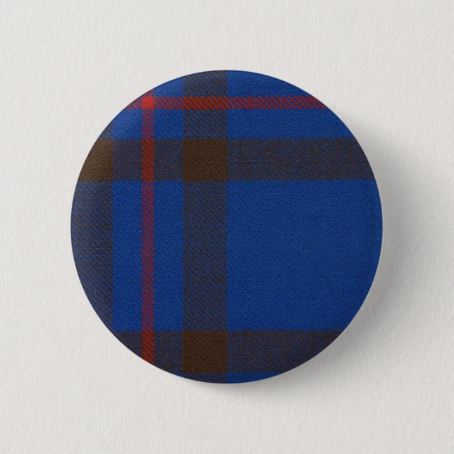 Badge Rond 5 Cm Bouton de tartan d'Elliot de clan (Devant)