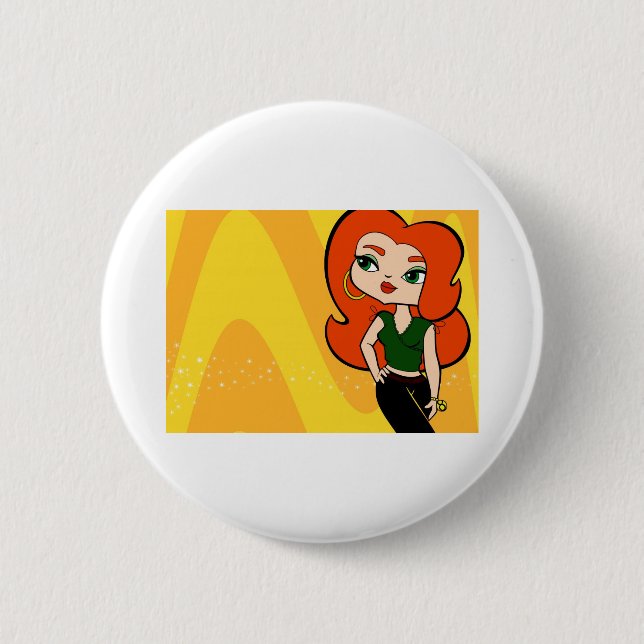 Badge Rond 5 Cm Bouton de Taureau (Devant)