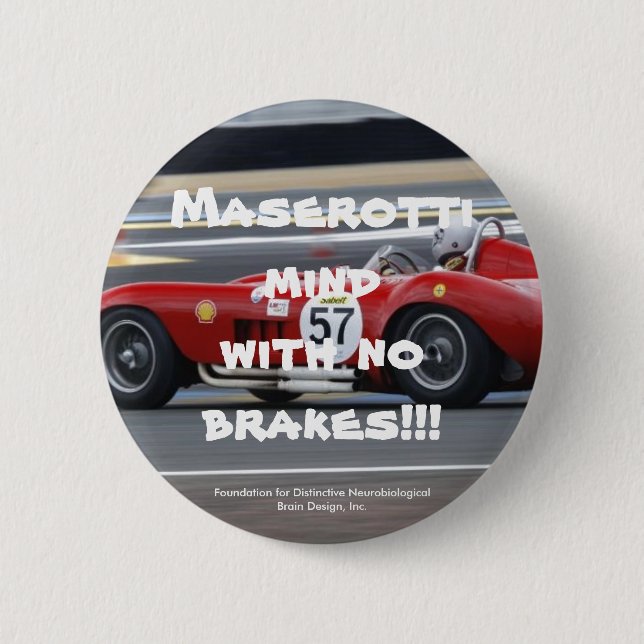 Badge Rond 5 Cm Bouton de TDAH (Devant)