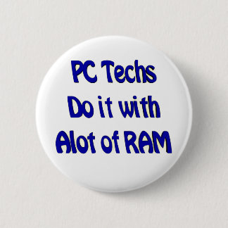 Badge Rond 5 Cm Bouton de technologies de PC