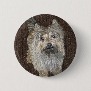 Badge Rond 5 Cm Bouton de Terrier de cairn