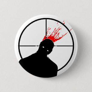 Badge Rond 5 Cm bouton de tête de floc de zombi