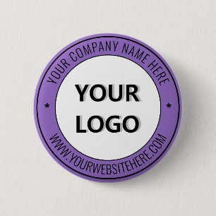 Badge Rond 5 Cm Bouton de texte du logo personnalisé - Entreprise