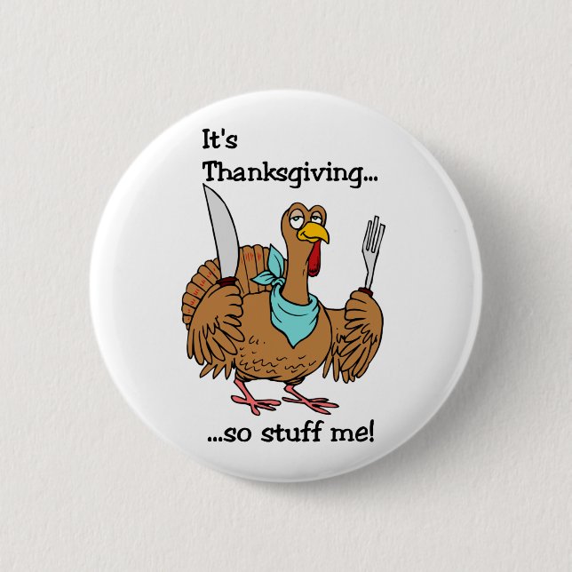 Badge Rond 5 Cm Bouton de thanksgiving (Devant)
