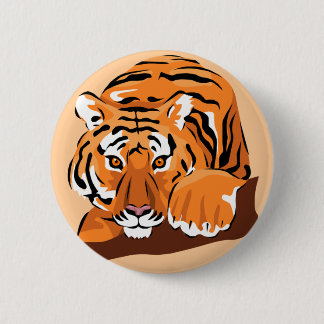 Badge Rond 5 Cm bouton de tigre