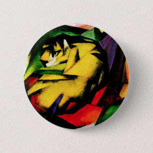 Badge Rond 5 Cm Bouton de tigre de Franz Marc