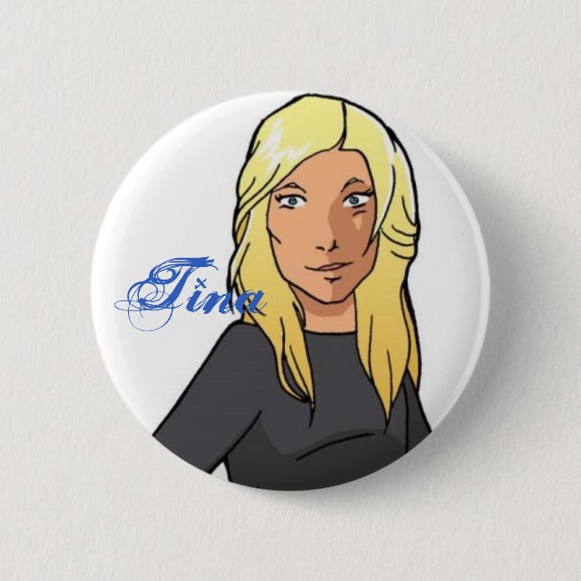 Badge Rond 5 Cm Bouton de Tina (Devant)