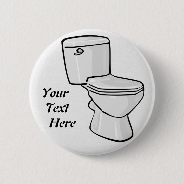 Badge Rond 5 Cm Bouton de toilette (Devant)
