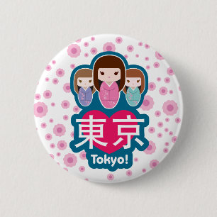 Badge Rond 5 Cm Bouton de Tokyo d'amour