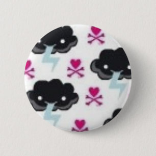 Badge Rond 5 Cm Bouton de tonnerre de Kawaii