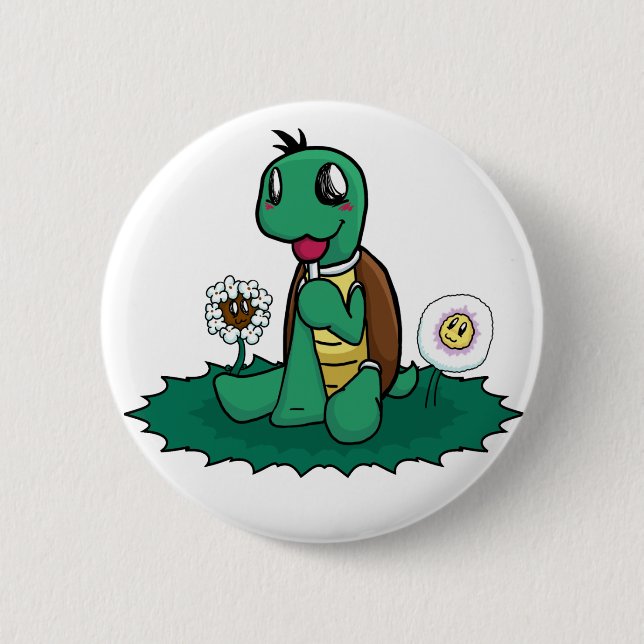 Badge Rond 5 Cm Bouton de tortue (Devant)