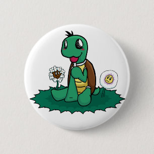 Badge Rond 5 Cm Bouton de tortue