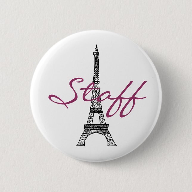 Badge Rond 5 Cm Bouton de Tour Eiffel (Devant)
