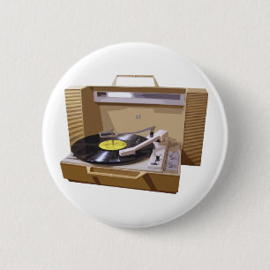 Badge Rond 5 Cm Bouton de tourne-disque