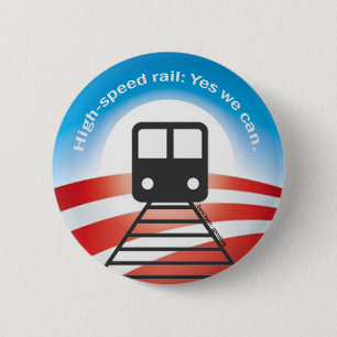 Badge Rond 5 Cm Bouton de train d'Obama