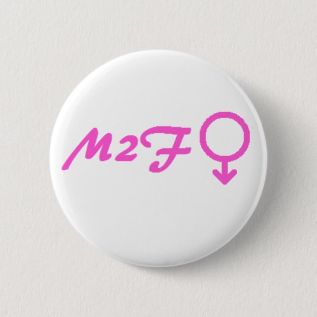 Badge Rond 5 Cm Bouton de transsexuel de M2F (Devant)
