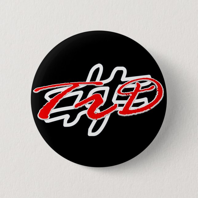 Badge Rond 5 Cm Bouton de #TrD (Devant)