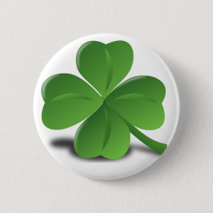 Badge Rond 5 Cm Bouton de trèfle de shamrock du jour de St Patrick