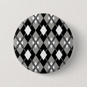 Badge Rond 5 Cm Bouton de très bon goût à motifs de losanges gr
