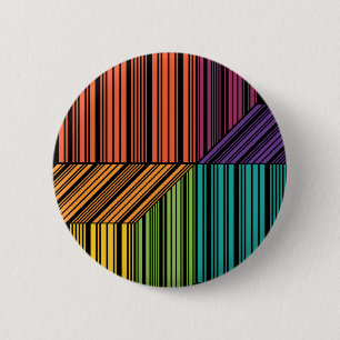 Badge Rond 5 Cm Bouton de trinité de cube en code barres