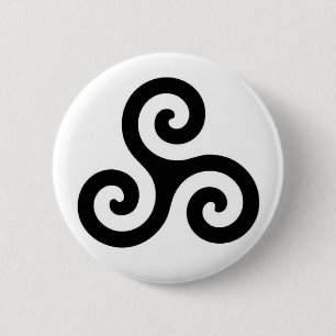 Badge Rond 5 Cm Bouton de Triskele