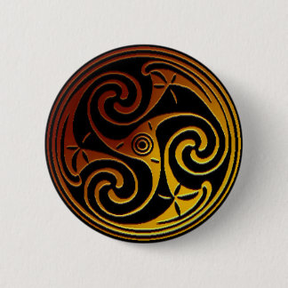 Badge Rond 5 Cm Bouton de Triskele de Celtic