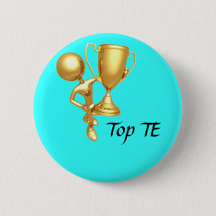 Badge Rond 5 Cm Bouton de trophée d'or