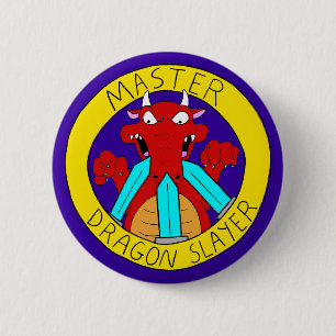 Badge Rond 5 Cm Bouton de tueur de dragon