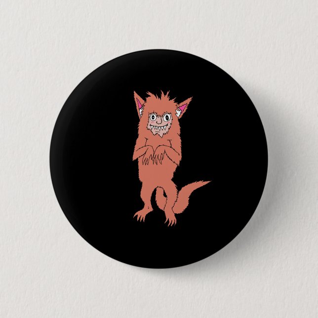 Badge Rond 5 Cm Bouton de type bête  (Devant)