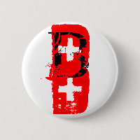 Bouton de type sanguin B+